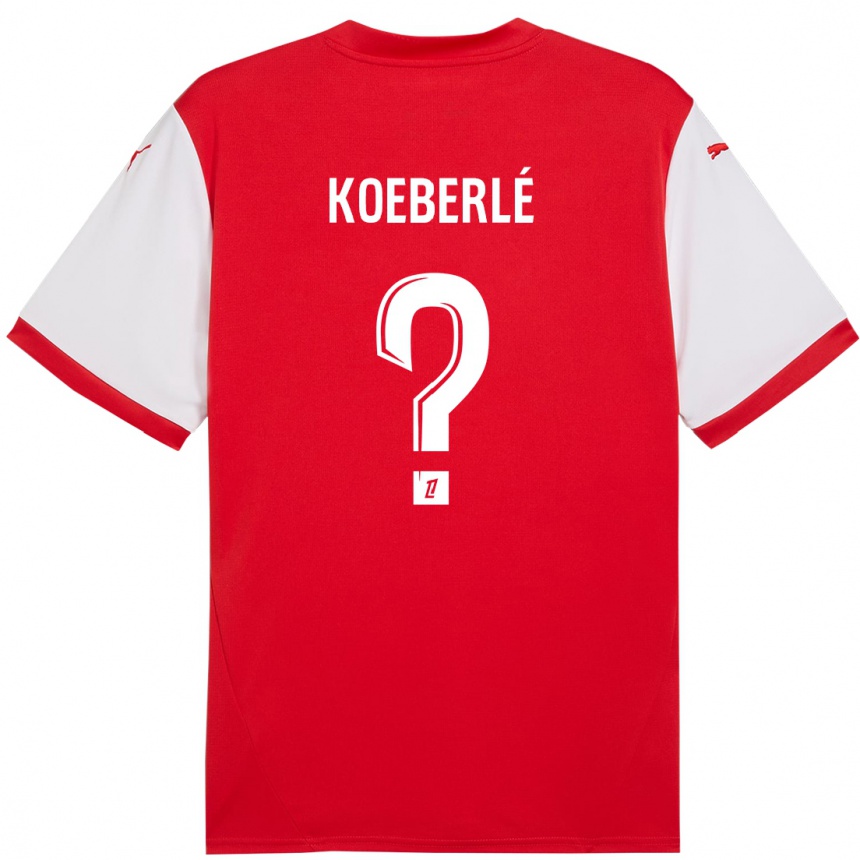 Niño Fútbol Camiseta Samuel Koeberlé #0 Rojo Blanco 1ª Equipación 2024/25 México