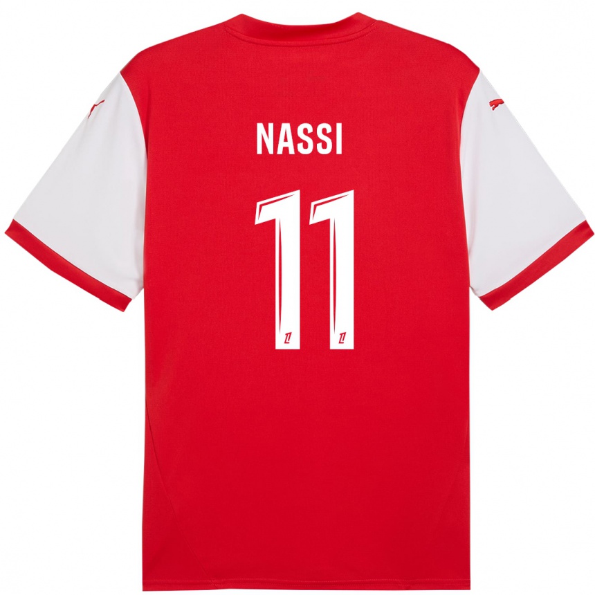 Niño Fútbol Camiseta Jade Nassi #11 Rojo Blanco 1ª Equipación 2024/25 México