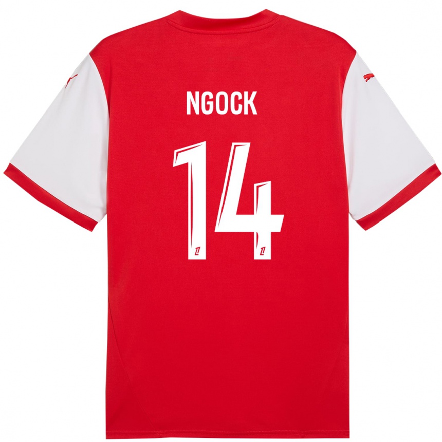 Niño Fútbol Camiseta Monique Ngock #14 Rojo Blanco 1ª Equipación 2024/25 México