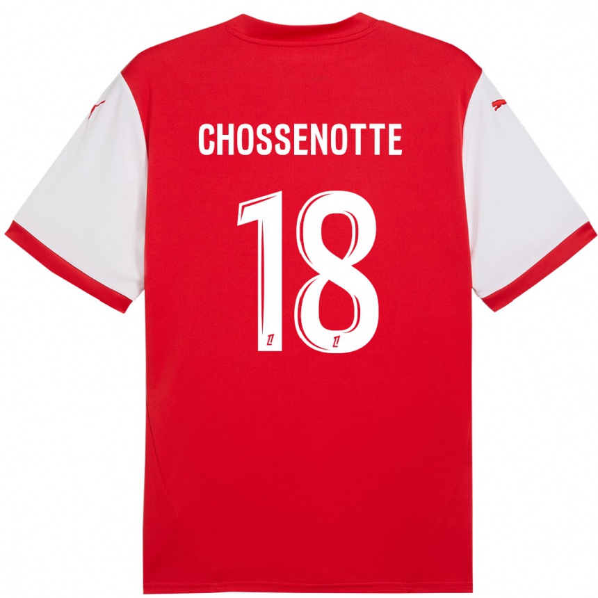 Niño Fútbol Camiseta Shana Chossenotte #18 Rojo Blanco 1ª Equipación 2024/25 México