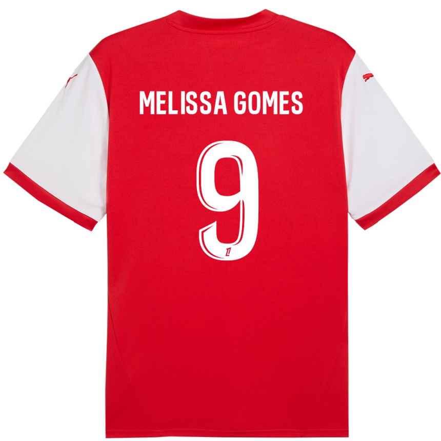 Niño Fútbol Camiseta Melissa Ferreira Gomes #9 Rojo Blanco 1ª Equipación 2024/25 México