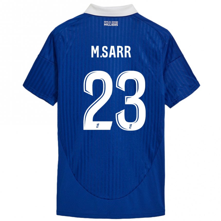 Niño Fútbol Camiseta Mamadou Sarr #23 Azul Blanco 1ª Equipación 2024/25 México