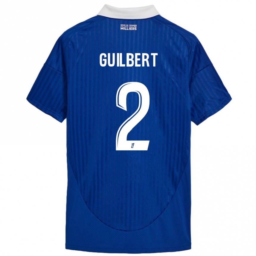 Niño Fútbol Camiseta Frédéric Guilbert #2 Azul Blanco 1ª Equipación 2024/25 México