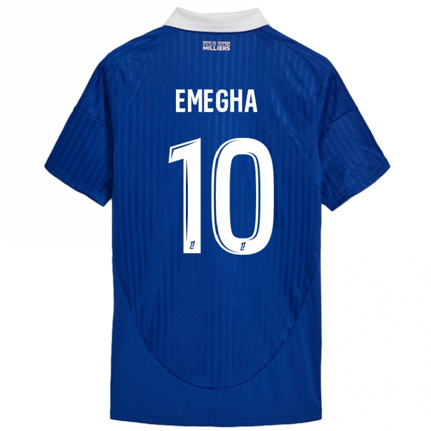 Niño Fútbol Camiseta Emanuel Emegha #10 Azul Blanco 1ª Equipación 2024/25 México