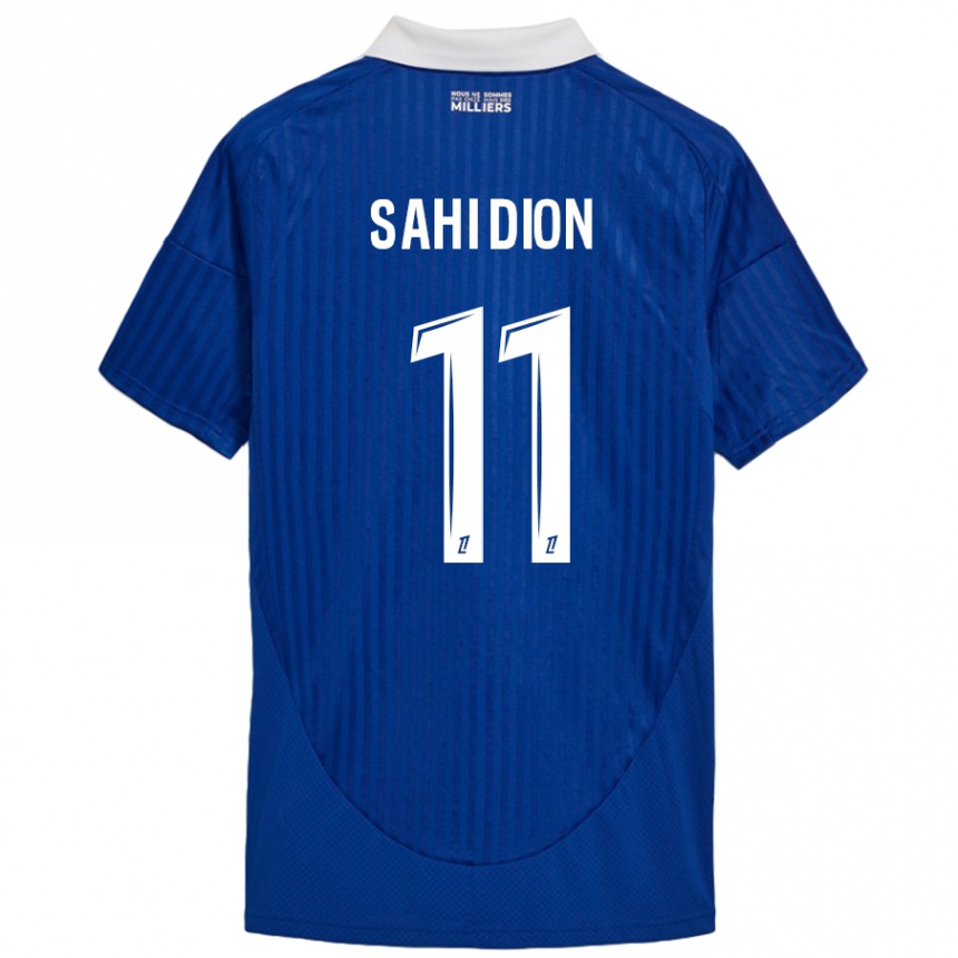 Niño Fútbol Camiseta Moïse Sahi Dion #11 Azul Blanco 1ª Equipación 2024/25 México