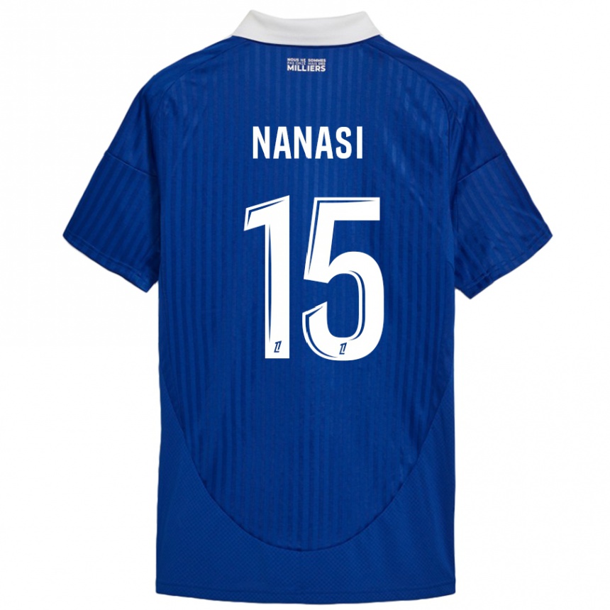 Niño Fútbol Camiseta Sebastian Nanasi #15 Azul Blanco 1ª Equipación 2024/25 México