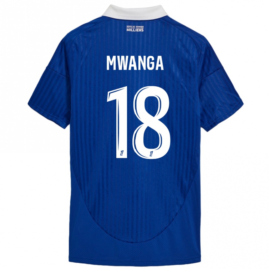 Niño Fútbol Camiseta Junior Mwanga #18 Azul Blanco 1ª Equipación 2024/25 México