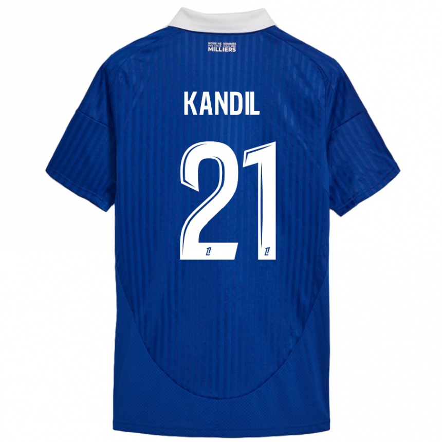 Niño Fútbol Camiseta Nordine Kandil #21 Azul Blanco 1ª Equipación 2024/25 México