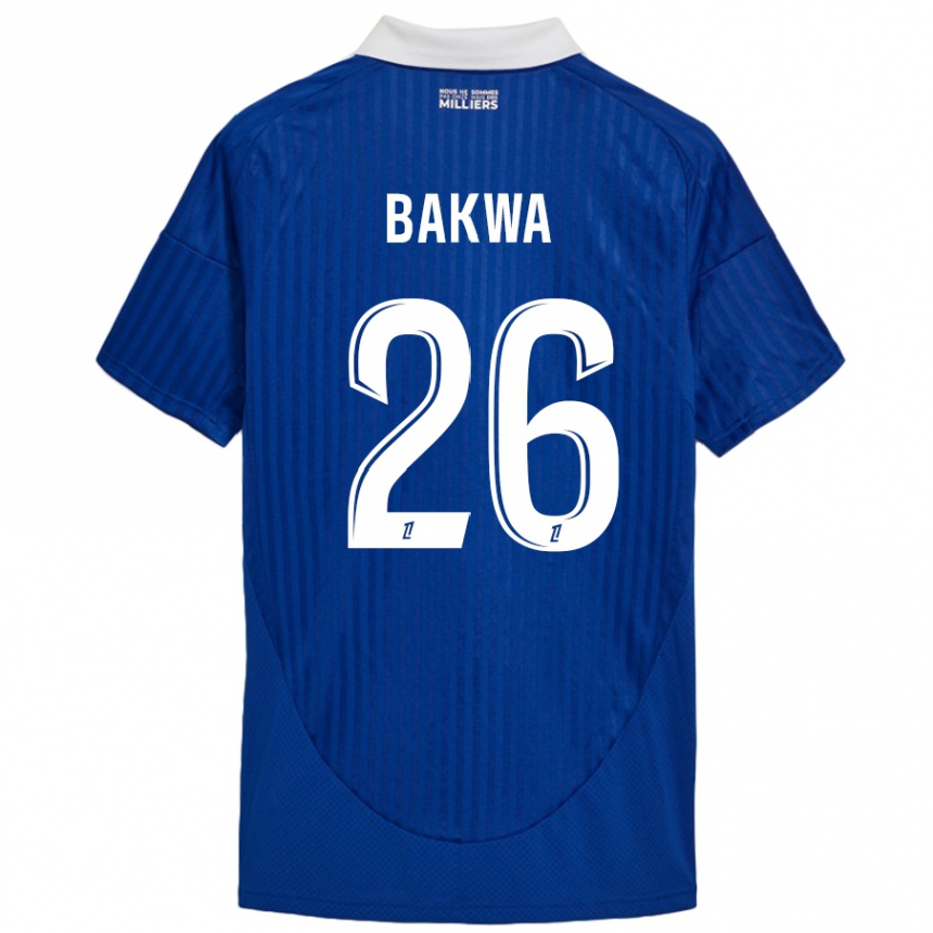 Niño Fútbol Camiseta Dilane Bakwa #26 Azul Blanco 1ª Equipación 2024/25 México