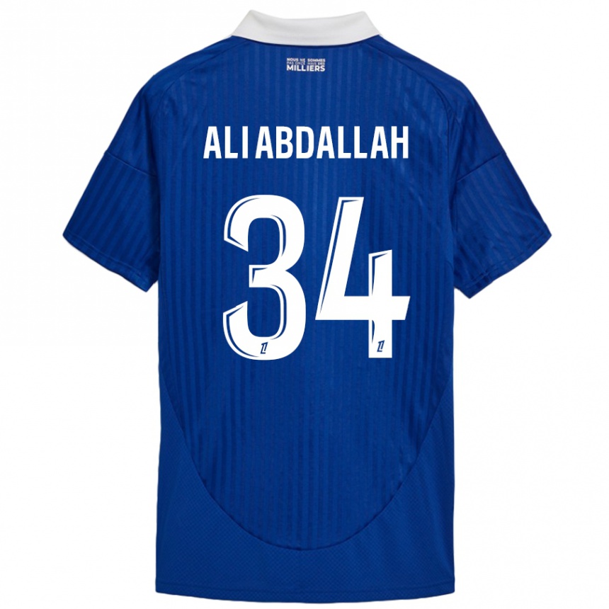 Niño Fútbol Camiseta Aboubacar Ali Abdallah #34 Azul Blanco 1ª Equipación 2024/25 México