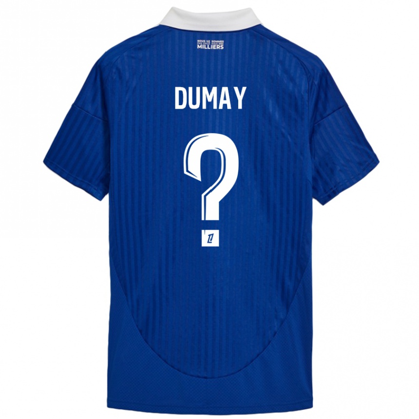 Niño Fútbol Camiseta Yoann Dumay #0 Azul Blanco 1ª Equipación 2024/25 México