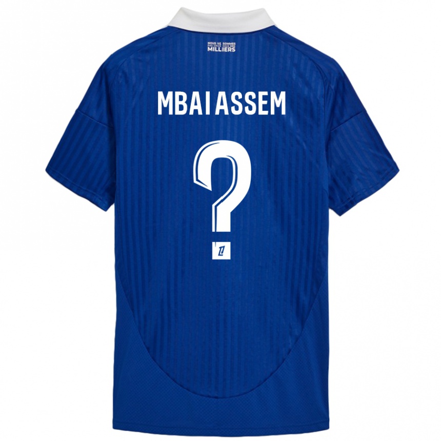 Niño Fútbol Camiseta Chris Mbaï-Assem #0 Azul Blanco 1ª Equipación 2024/25 México