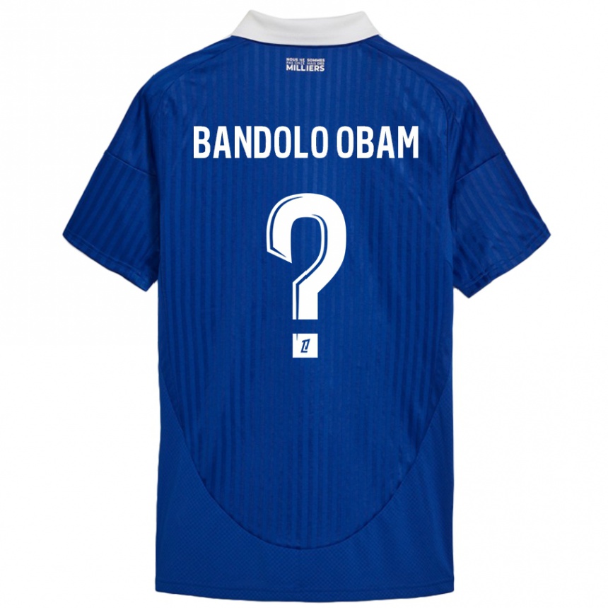 Niño Fútbol Camiseta Randy Bandolo Obam #0 Azul Blanco 1ª Equipación 2024/25 México