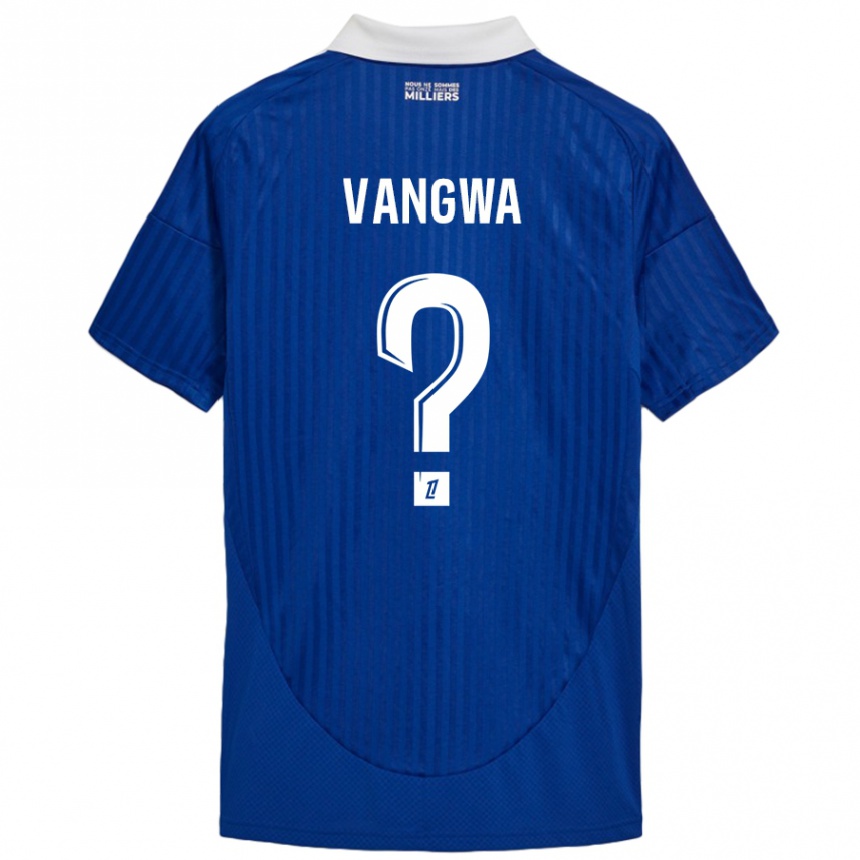 Niño Fútbol Camiseta Jilva Vangwa #0 Azul Blanco 1ª Equipación 2024/25 México