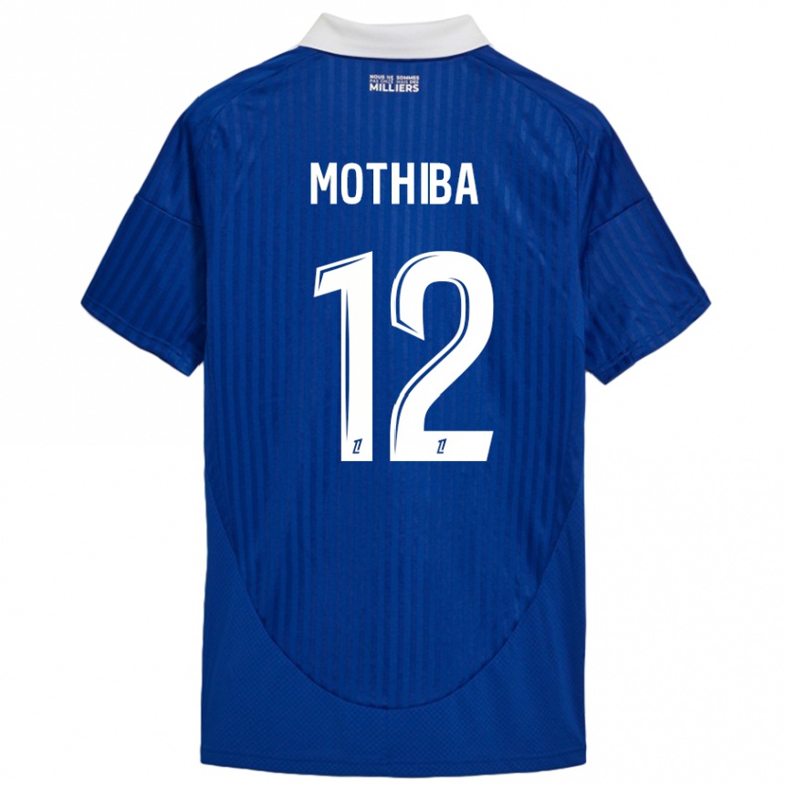 Niño Fútbol Camiseta Lebo Mothiba #12 Azul Blanco 1ª Equipación 2024/25 México