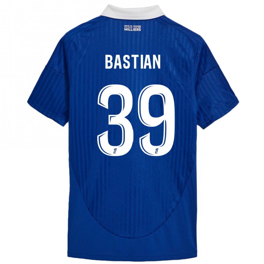 Niño Fútbol Camiseta Maxime Bastian #39 Azul Blanco 1ª Equipación 2024/25 México