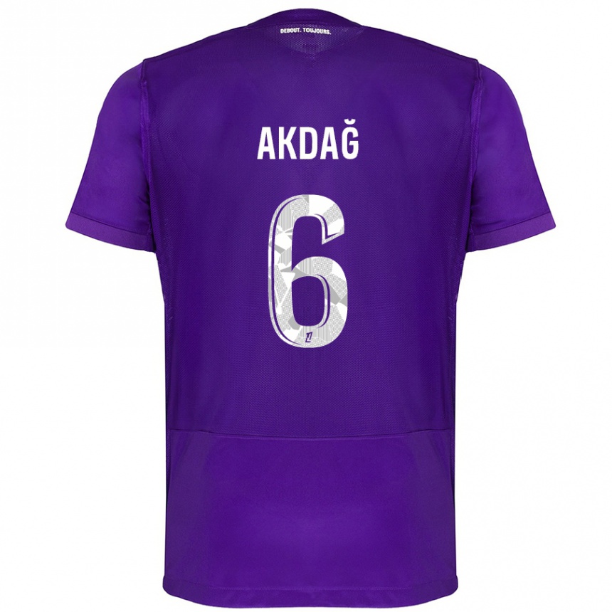 Niño Fútbol Camiseta Ümit Akdağ #6 Morado Blanco 1ª Equipación 2024/25 México