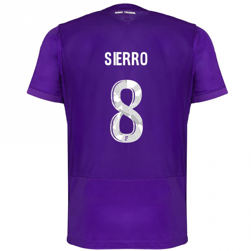 Niño Fútbol Camiseta Vincent Sierro #8 Morado Blanco 1ª Equipación 2024/25 México