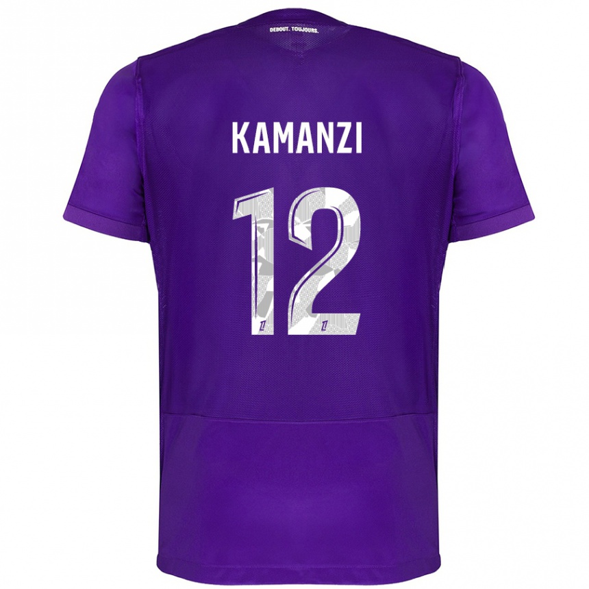 Niño Fútbol Camiseta Warren Kamanzi #12 Morado Blanco 1ª Equipación 2024/25 México