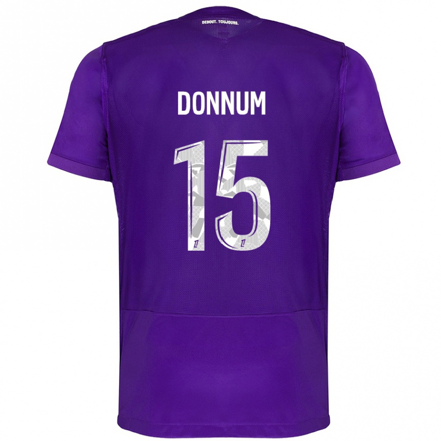 Niño Fútbol Camiseta Aron Dønnum #15 Morado Blanco 1ª Equipación 2024/25 México