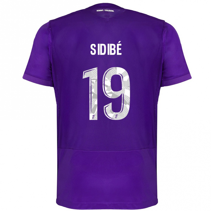 Niño Fútbol Camiseta Djibril Sidibé #19 Morado Blanco 1ª Equipación 2024/25 México