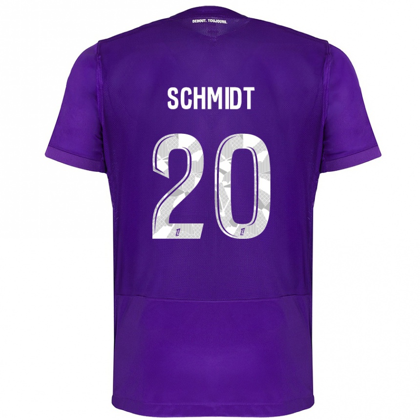 Niño Fútbol Camiseta Niklas Schmidt #20 Morado Blanco 1ª Equipación 2024/25 México