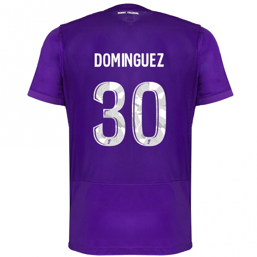 Niño Fútbol Camiseta Álex Domínguez #30 Morado Blanco 1ª Equipación 2024/25 México