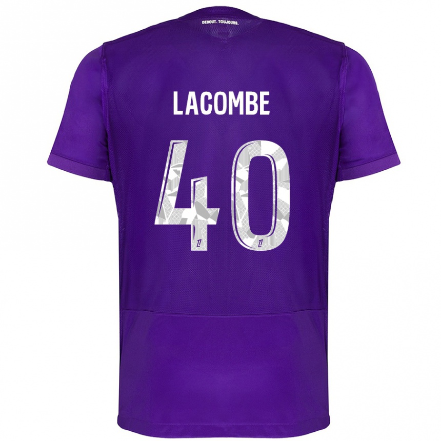 Niño Fútbol Camiseta Justin Lacombe #40 Morado Blanco 1ª Equipación 2024/25 México