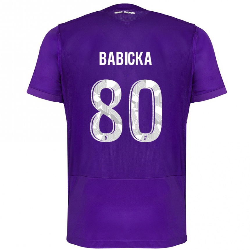 Niño Fútbol Camiseta Shavy Babicka #80 Morado Blanco 1ª Equipación 2024/25 México