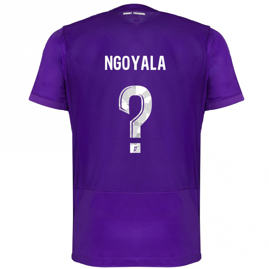 Niño Fútbol Camiseta Frédéric Efuele Ngoyala #0 Morado Blanco 1ª Equipación 2024/25 México