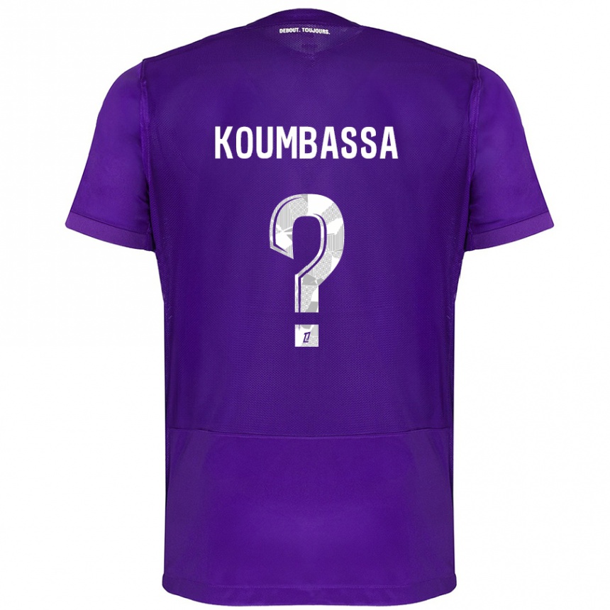 Niño Fútbol Camiseta Seny Koumbassa #0 Morado Blanco 1ª Equipación 2024/25 México