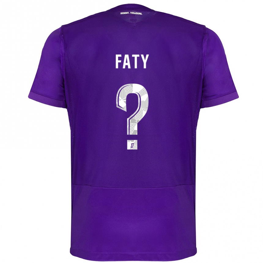 Niño Fútbol Camiseta Enzo Faty #0 Morado Blanco 1ª Equipación 2024/25 México