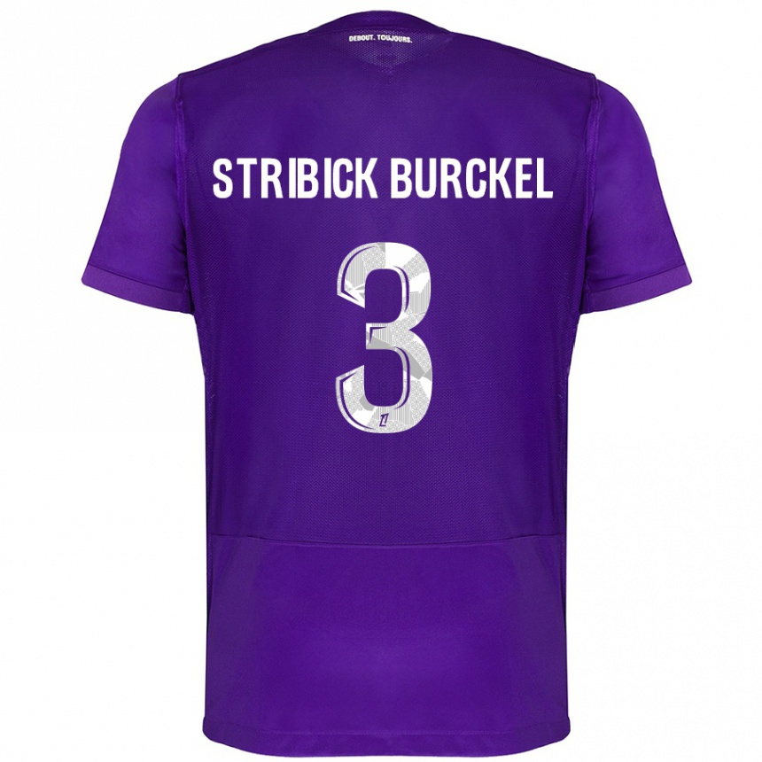 Niño Fútbol Camiseta Laetitia Stribick-Burckel #3 Morado Blanco 1ª Equipación 2024/25 México