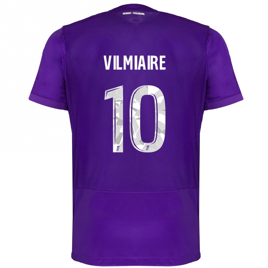 Niño Fútbol Camiseta Kelly Vilmiaire #10 Morado Blanco 1ª Equipación 2024/25 México