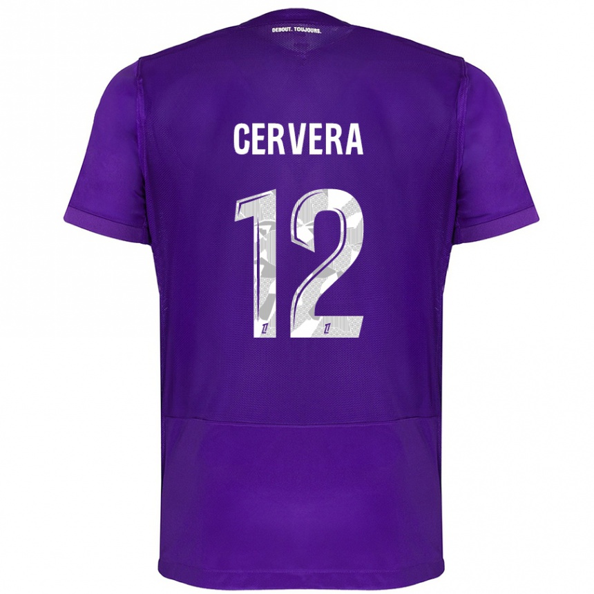 Niño Fútbol Camiseta Laurianne Cervera #12 Morado Blanco 1ª Equipación 2024/25 México