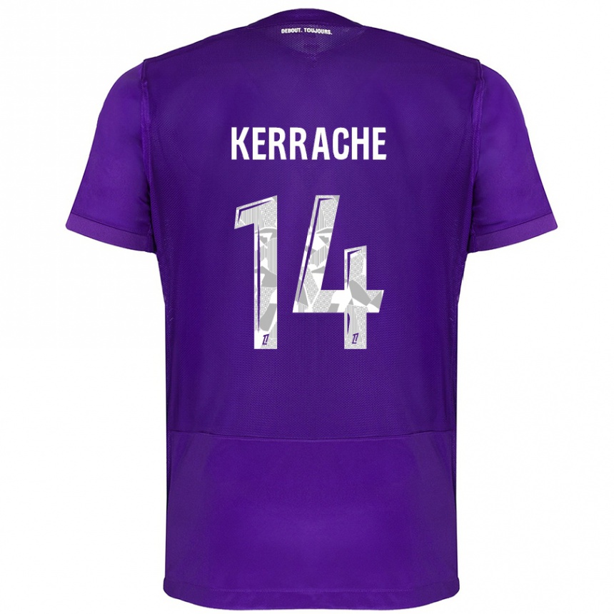 Niño Fútbol Camiseta Marina Kerrache #14 Morado Blanco 1ª Equipación 2024/25 México