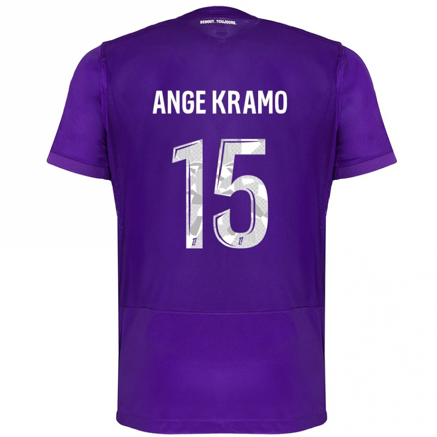 Niño Fútbol Camiseta Marie Ange Kramo #15 Morado Blanco 1ª Equipación 2024/25 México