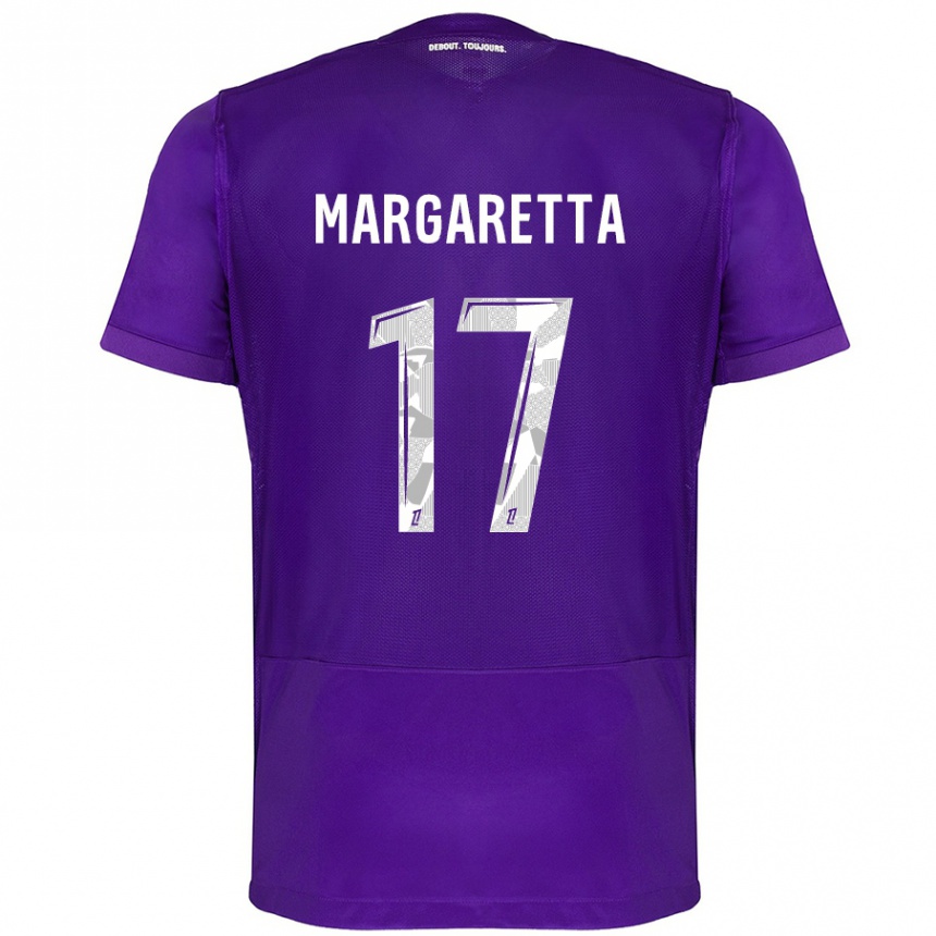 Niño Fútbol Camiseta Jessica Margaretta #17 Morado Blanco 1ª Equipación 2024/25 México