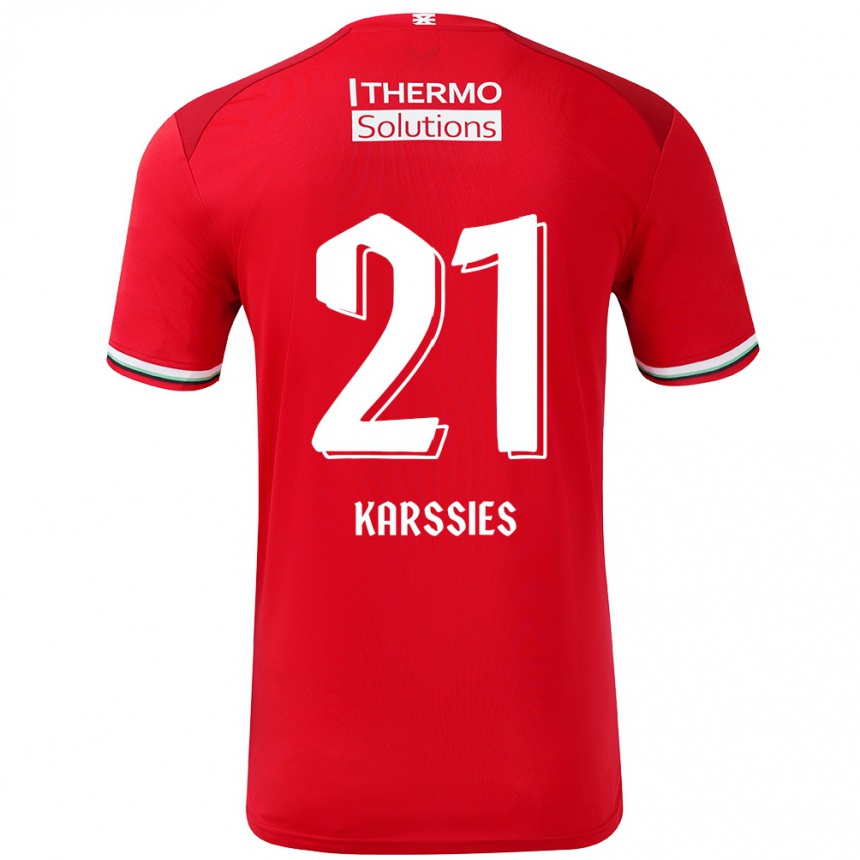 Niño Fútbol Camiseta Sam Karssies #21 Rojo Blanco 1ª Equipación 2024/25 México