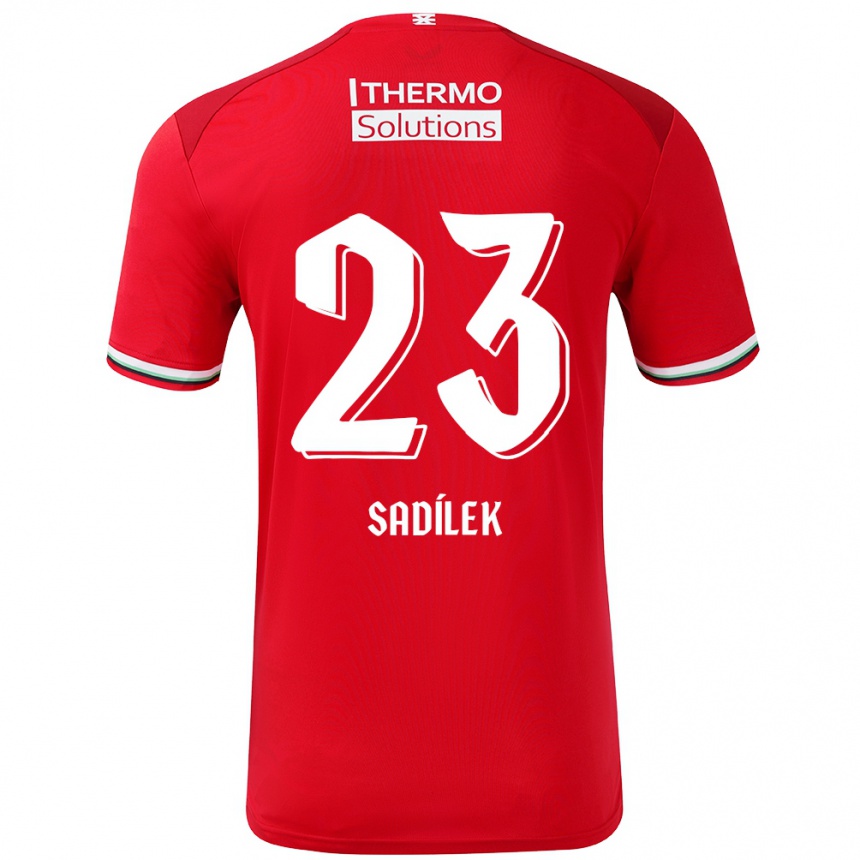 Niño Fútbol Camiseta Michal Sadilek #23 Rojo Blanco 1ª Equipación 2024/25 México