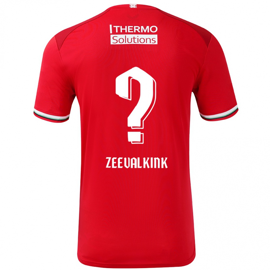 Niño Fútbol Camiseta Leco Zeevalkink #0 Rojo Blanco 1ª Equipación 2024/25 México