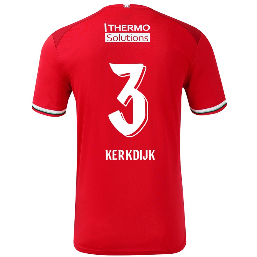 Niño Fútbol Camiseta Danique Kerkdijk #3 Rojo Blanco 1ª Equipación 2024/25 México