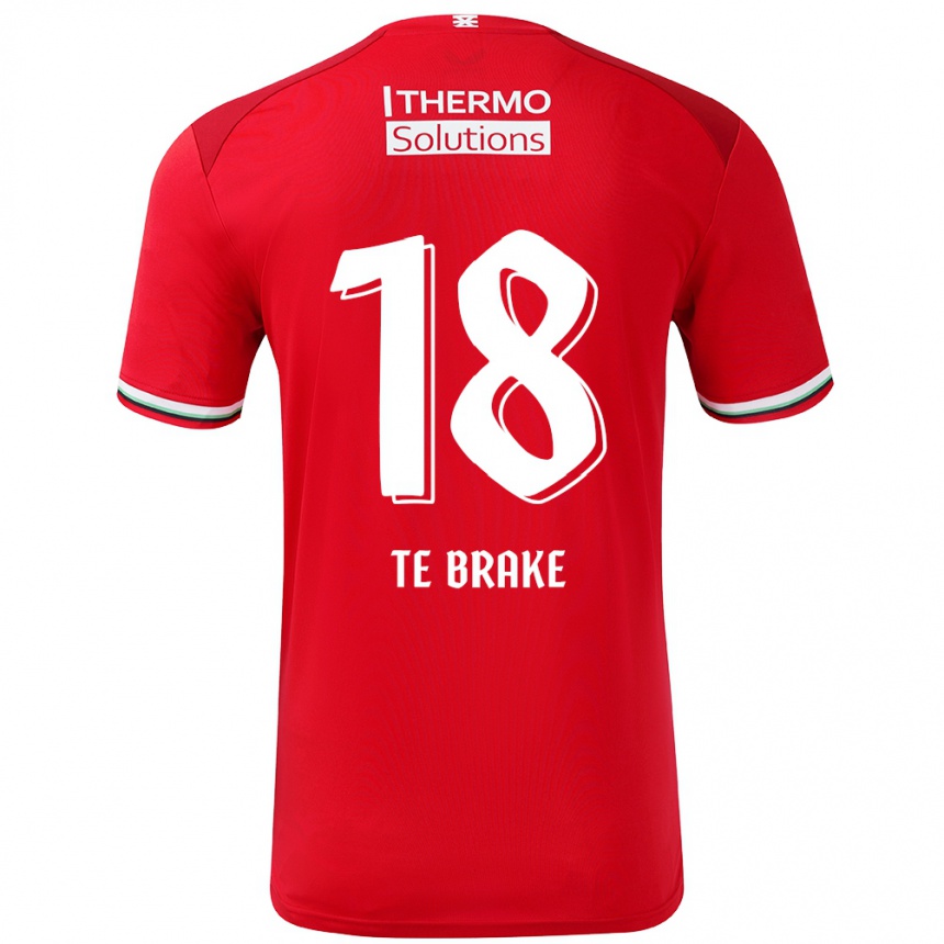 Niño Fútbol Camiseta Sophie Te Brake #18 Rojo Blanco 1ª Equipación 2024/25 México