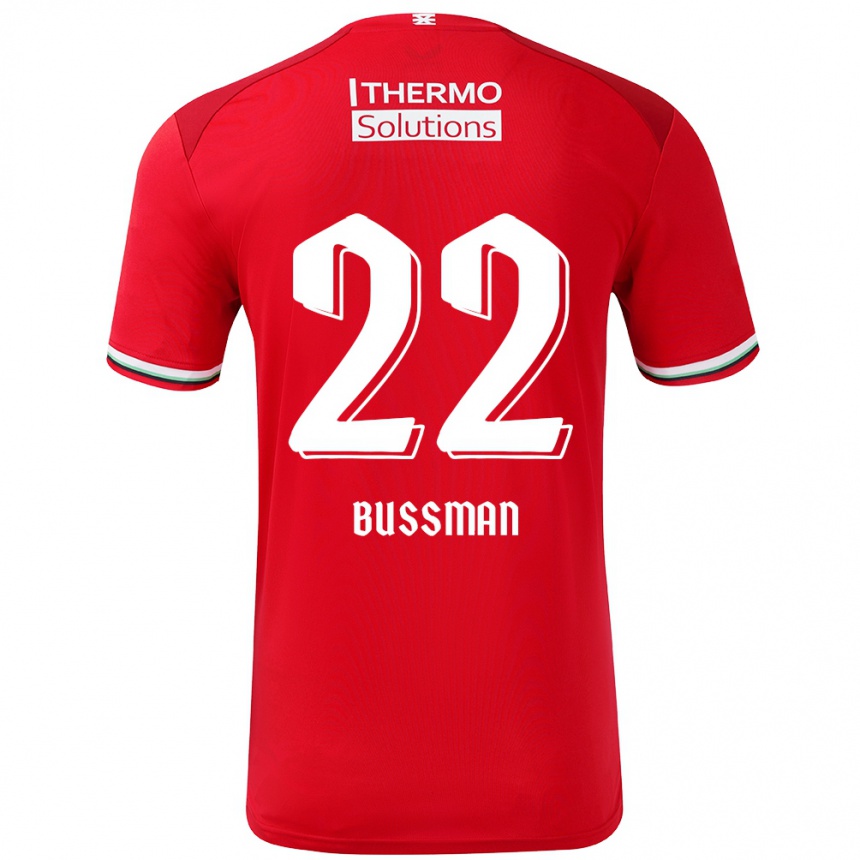 Niño Fútbol Camiseta Fiene Bussman #22 Rojo Blanco 1ª Equipación 2024/25 México