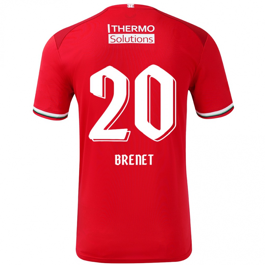 Niño Fútbol Camiseta Joshua Brenet #20 Rojo Blanco 1ª Equipación 2024/25 México