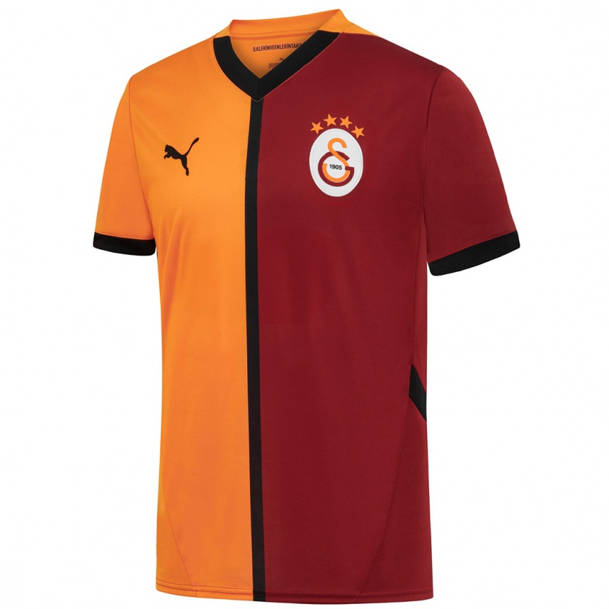 Niño Fútbol Camiseta Mehmet Akif Yıldırım #0 Amarillo Rojo 1ª Equipación 2024/25 México