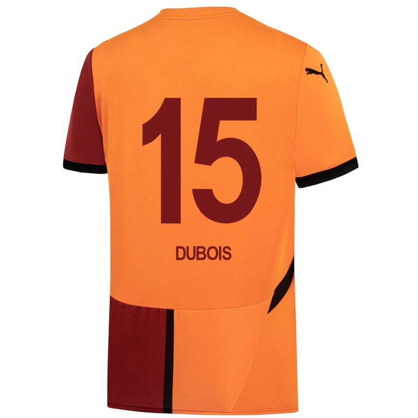 Niño Fútbol Camiseta Léo Dubois #15 Amarillo Rojo 1ª Equipación 2024/25 México