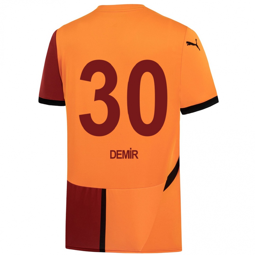 Niño Fútbol Camiseta Yusuf Demir #30 Amarillo Rojo 1ª Equipación 2024/25 México