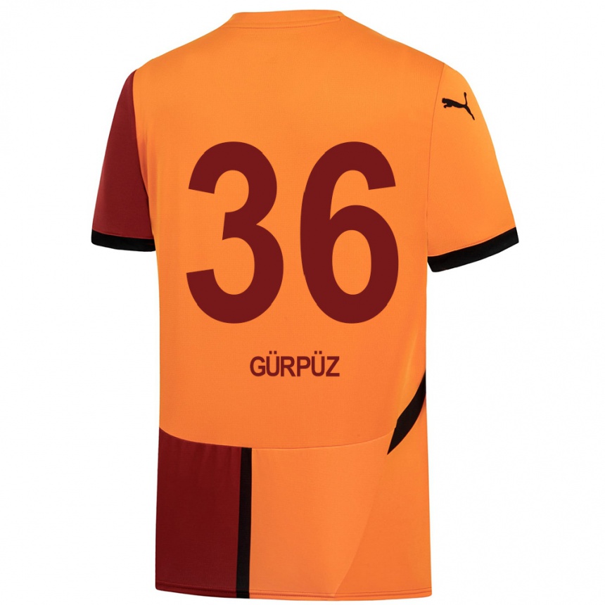 Niño Fútbol Camiseta Gökdeniz Gürpüz #36 Amarillo Rojo 1ª Equipación 2024/25 México