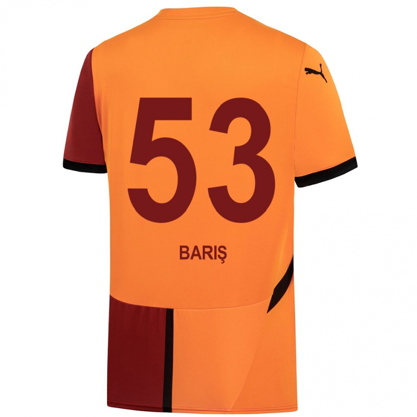 Niño Fútbol Camiseta Barış Alper Yılmaz #53 Amarillo Rojo 1ª Equipación 2024/25 México